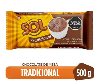 Chocolate Sol tradicional 500gr